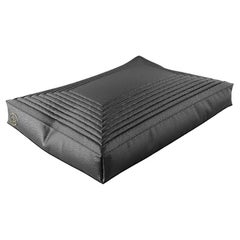 Modern Small Pet Bed, Black Vegan Leather Comfortable Mattress Cats & Dogs 