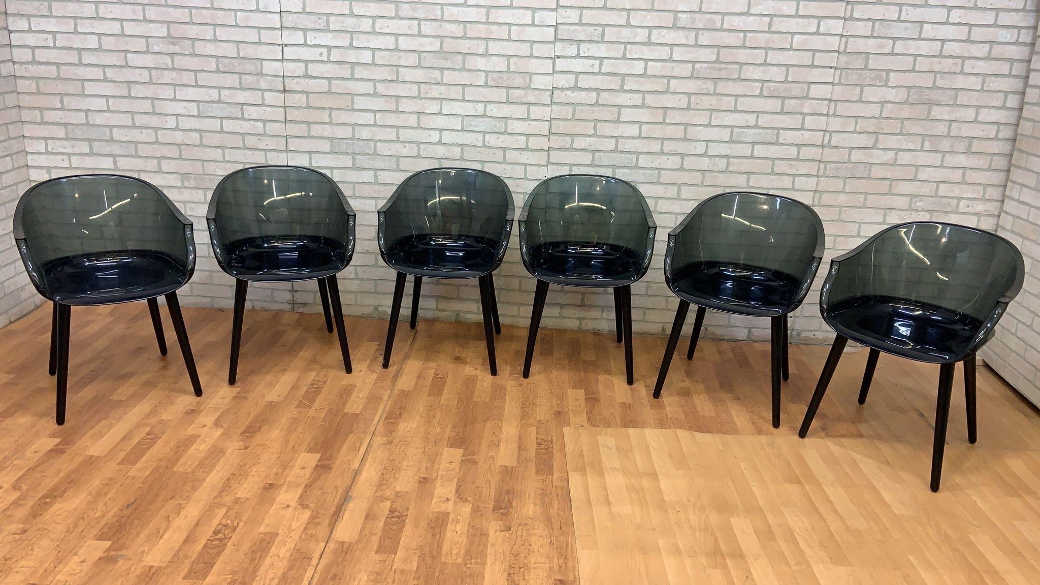 Moderner Smoked Cyborg-Sessel aus Rauchglas von Marcel Wanders für Magis, Italien, 10er-Set (Niederländisch) im Angebot