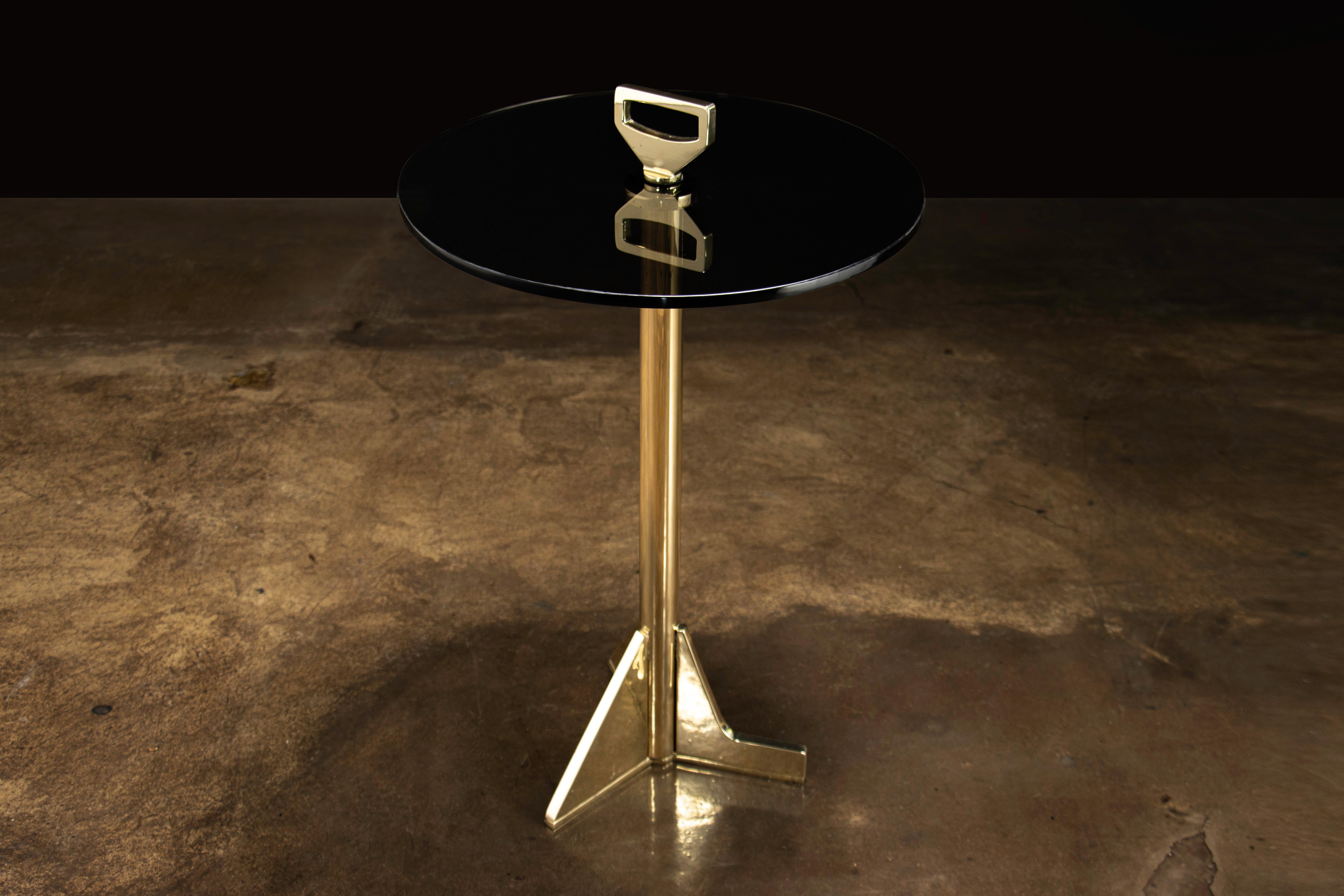 Argentine Modern Smoked Glass & Cast Bronze Cocktail Table from Costantini, Bellance For Sale