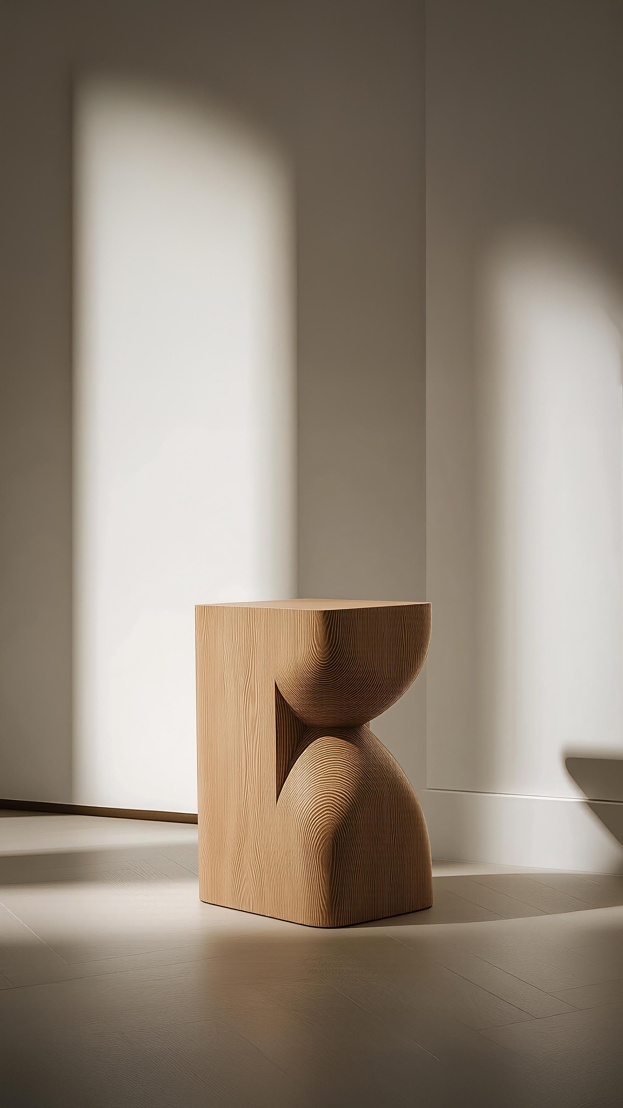 Mid-Century Modern Table de nuit moderne Socle No74, Solid Wood by Joel Escalona en vente