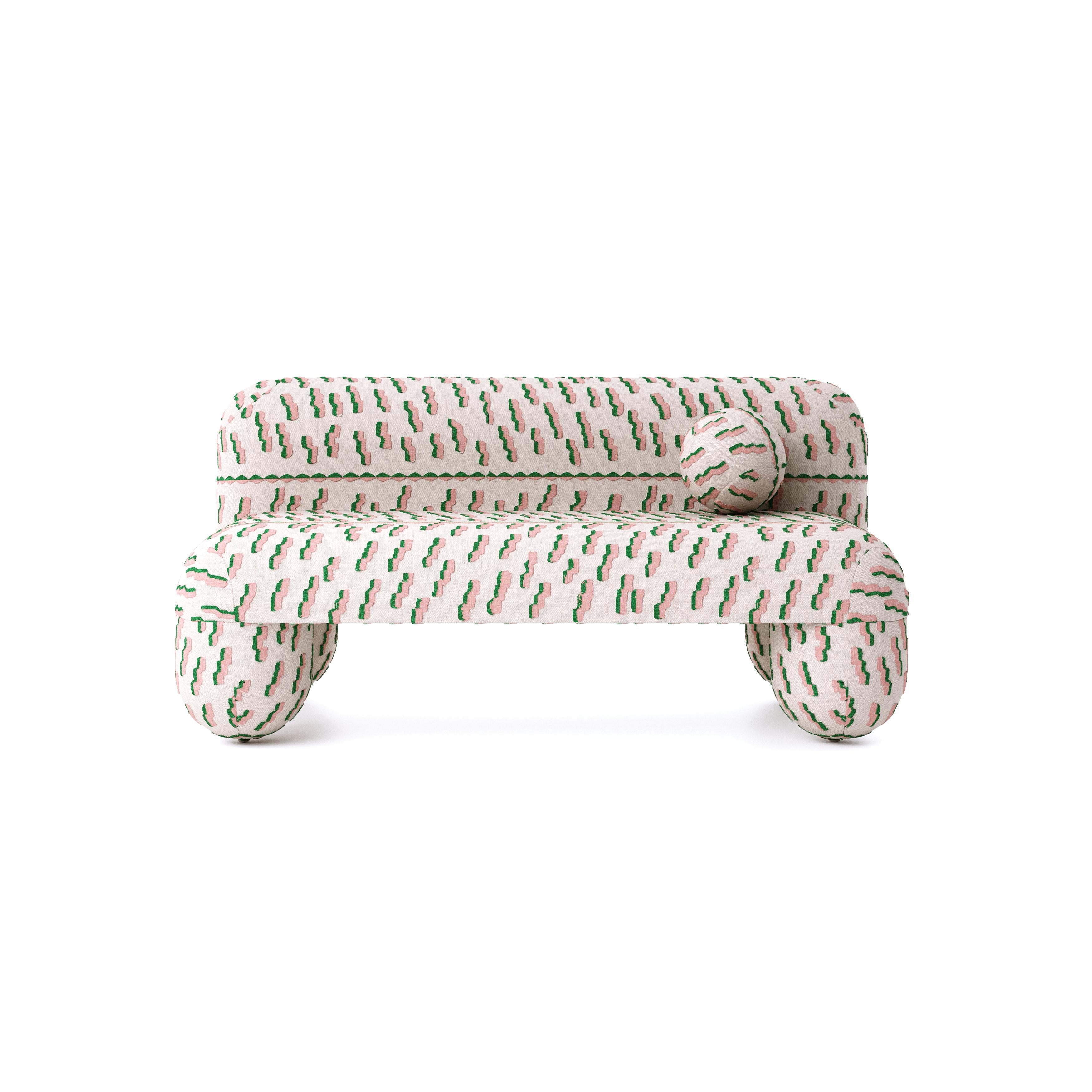 Modern Sofa Hello in Dedar Tiger Beat brown jacquard velvet by Noom For Sale 2