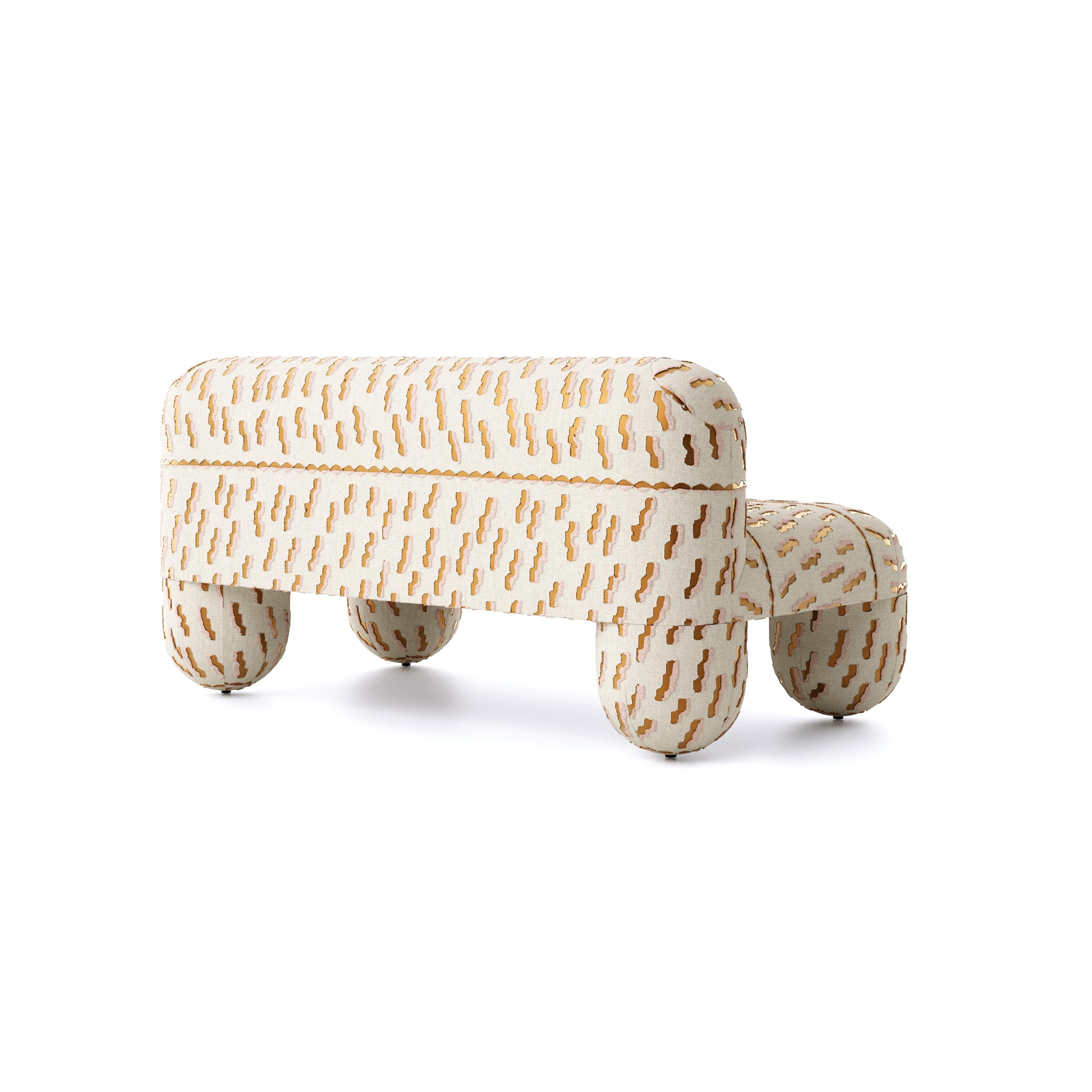 Moderne The Moderns Hello en velours jacquard Dedar Tiger Beat off-White par NOOM en vente