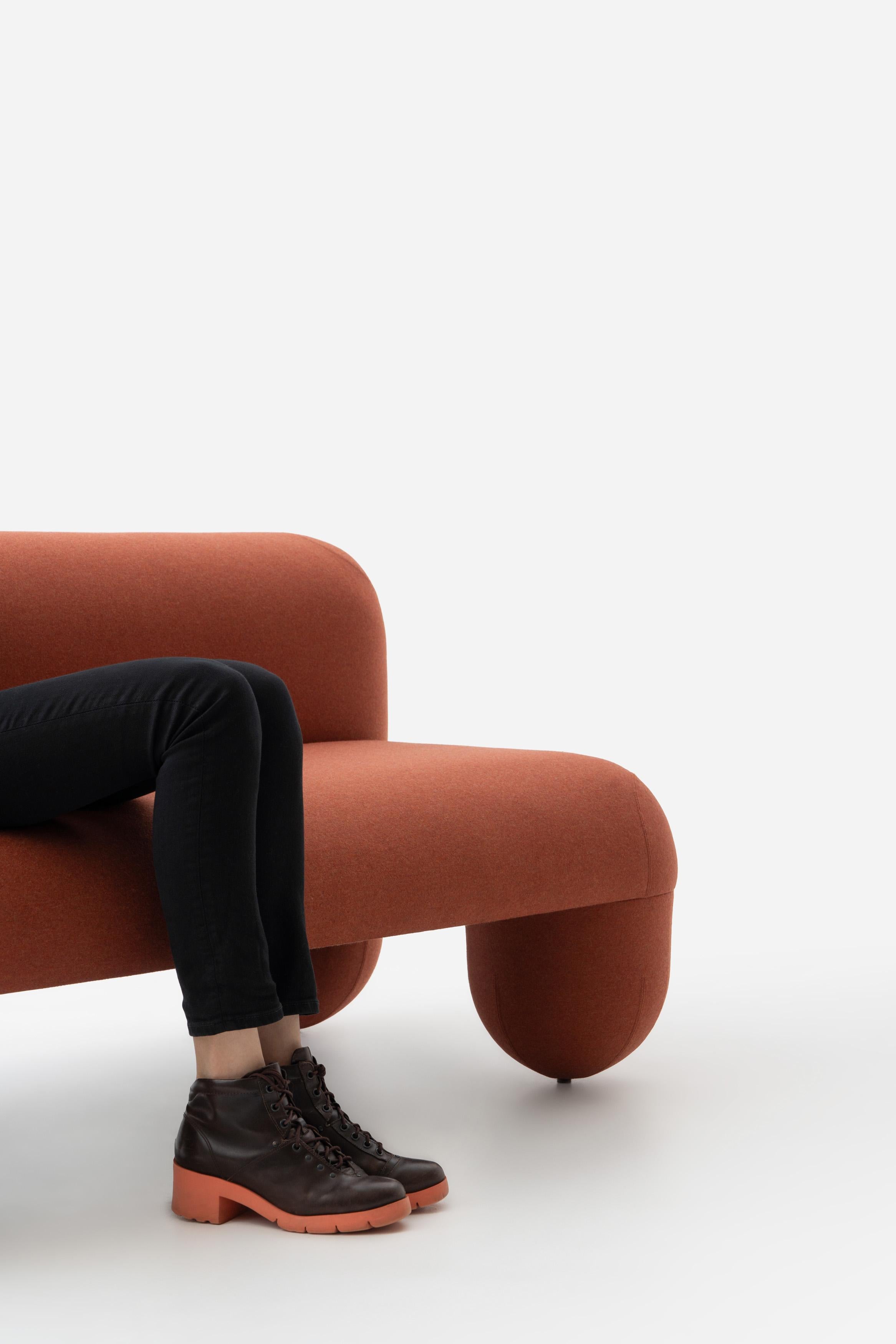 Modern Sofa Hello in Wool Fabric by Noom For Sale 7