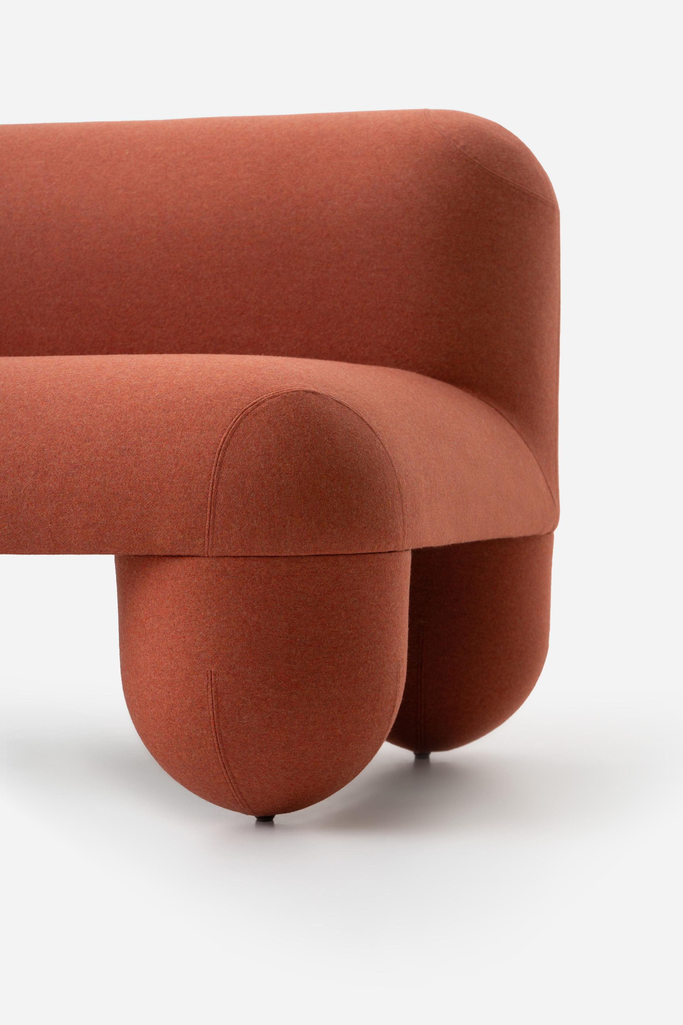 Modern Sofa Hello in Wool Fabric by Noom For Sale 10