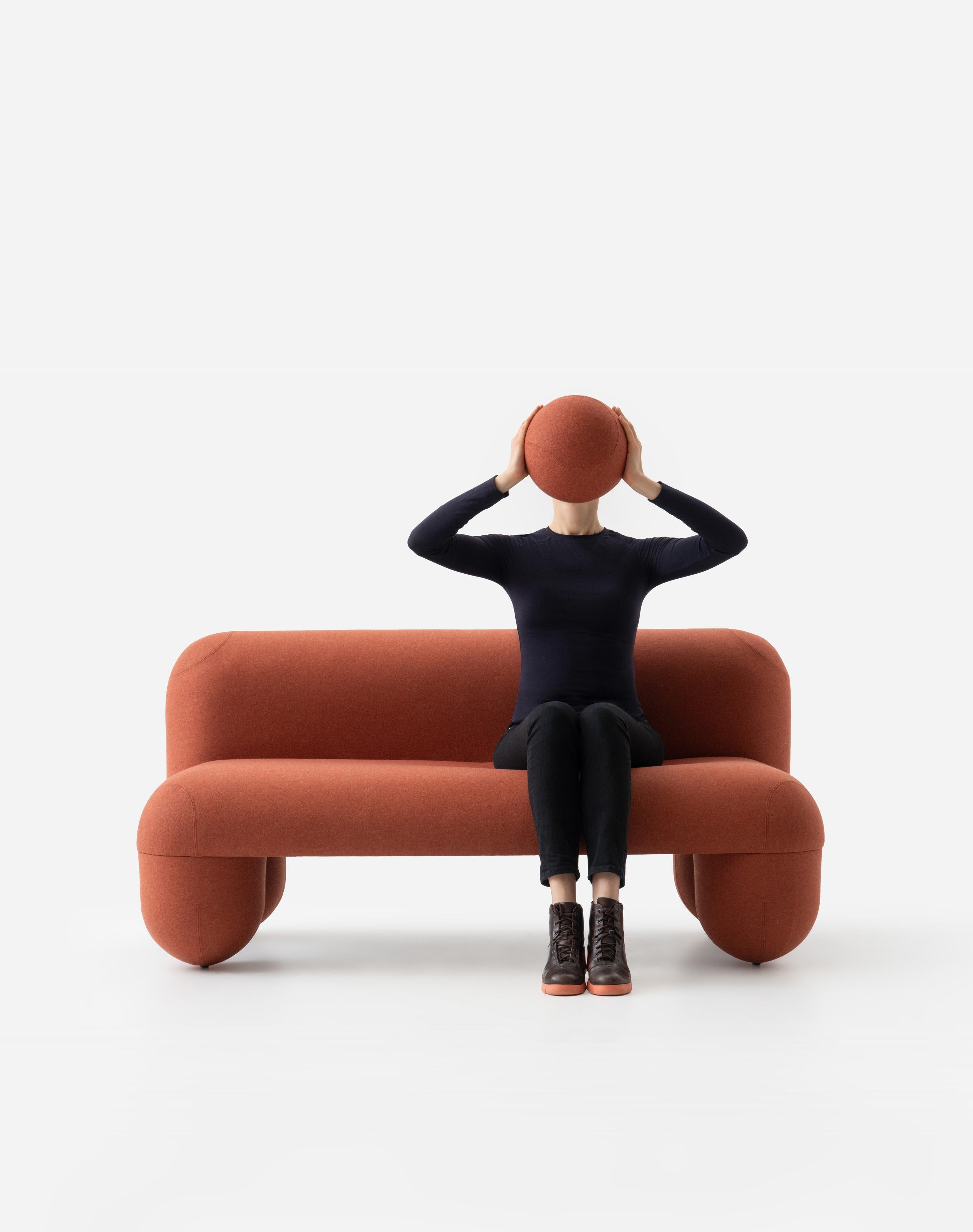 Modern Sofa Hello in Wool Fabric by Noom In New Condition For Sale In Paris, FR