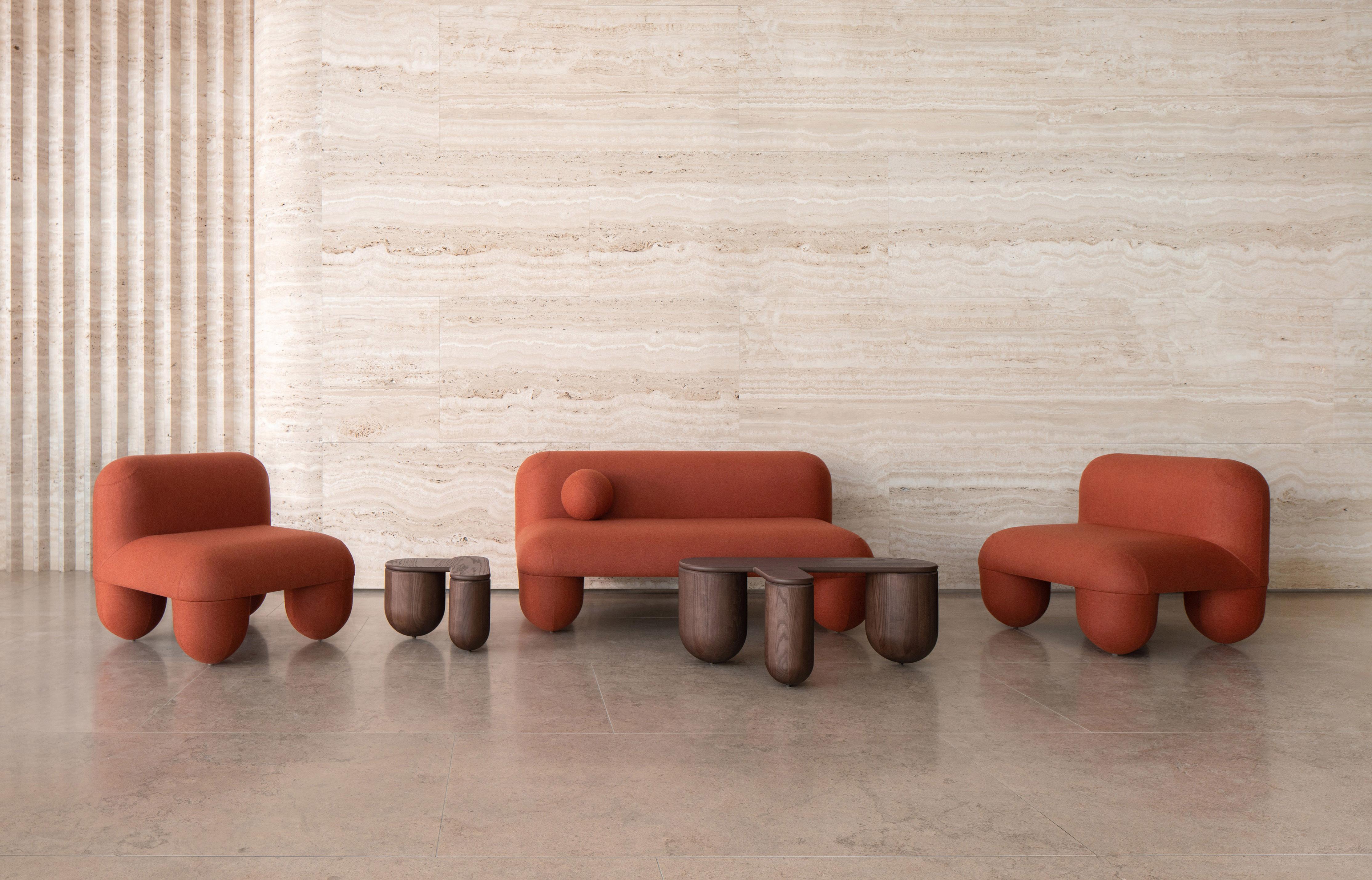 Modern Sofa Hello in Wool Fabric by Noom For Sale 3