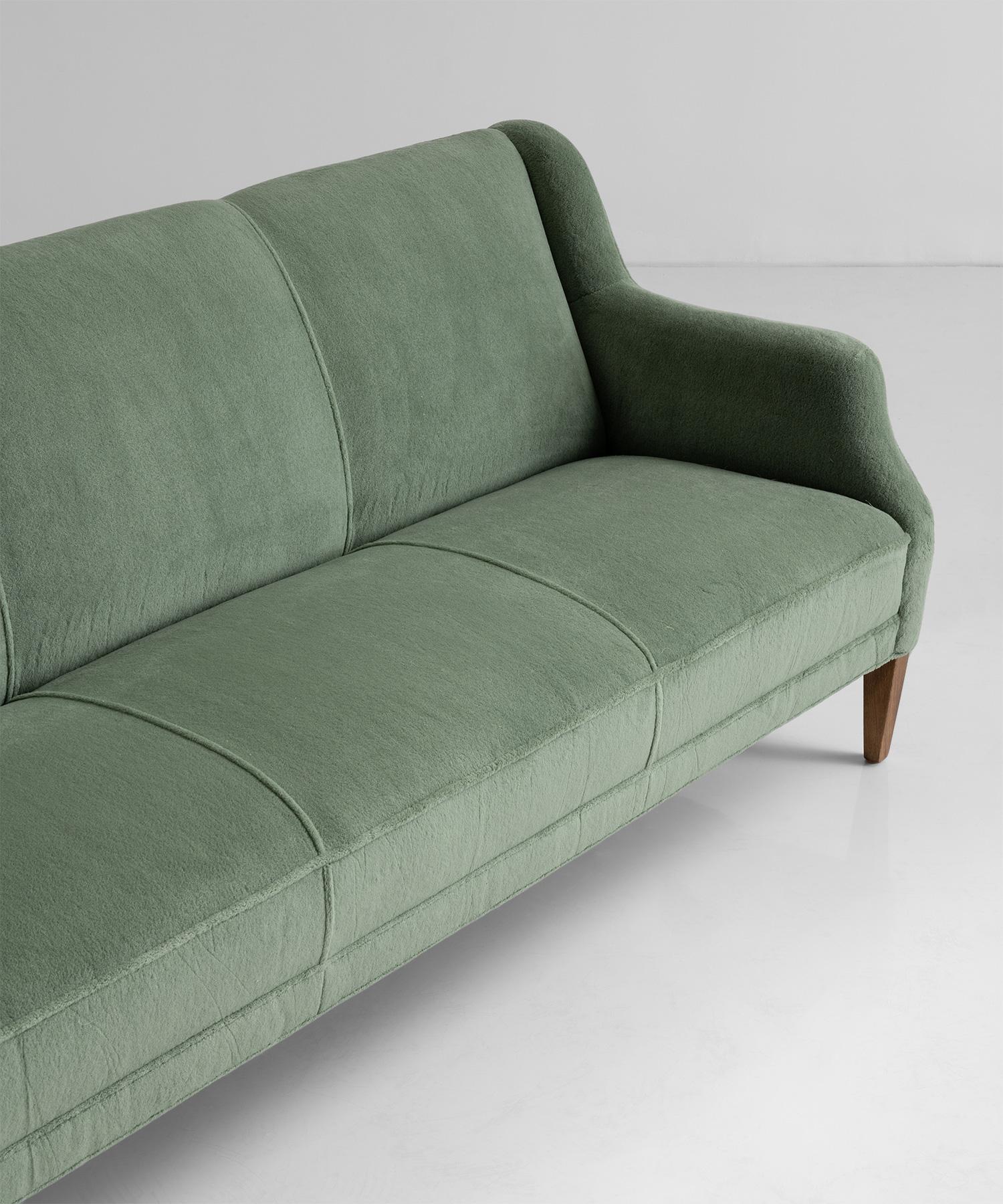 Danish Modern Sofa in 100% Wool Velvet from Zak & Fox, Denmark circa 1960