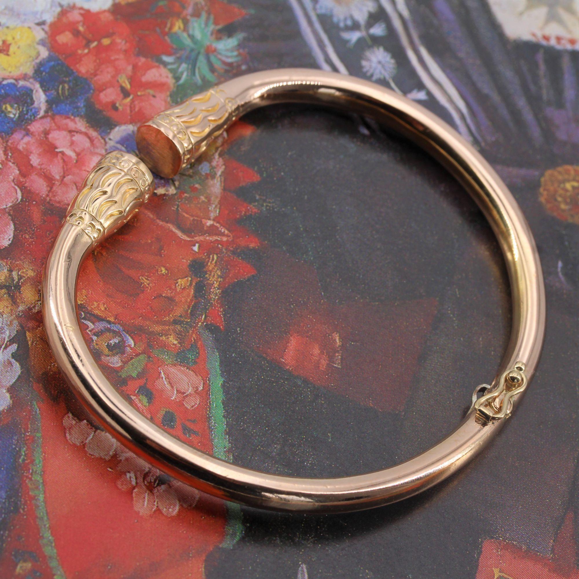 Bracciale moderno in oro rosa massiccio 18 carati in vendita 5