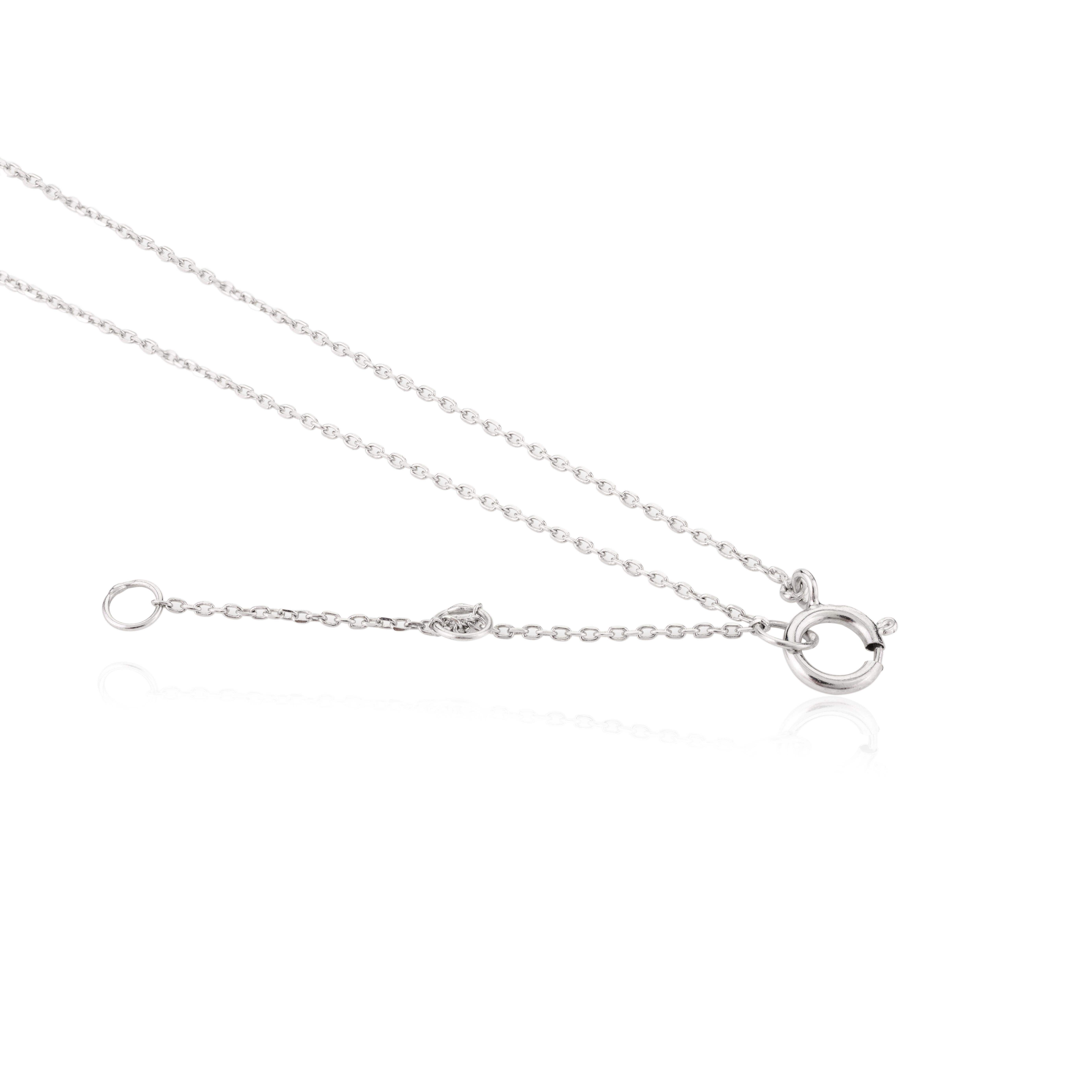 Taglio misto Moderna collana a catena a Y in oro bianco massiccio 18 carati con zaffiro blu e rubino per la fidanzata in vendita