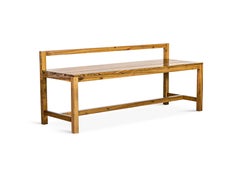 Banc d'extérieur moderne en bois de rose argentin massif de Costantini, Serrano