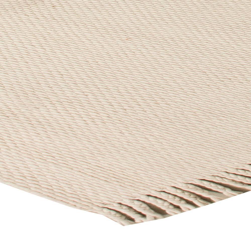 Modern Solid Beige Flat-Weave Wool Rug by Doris Leslie Blau For Sale 2