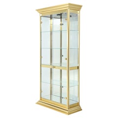 Vintage Modern Solid Brass Curio-Cabinet Made in America High Quality and Nice Details