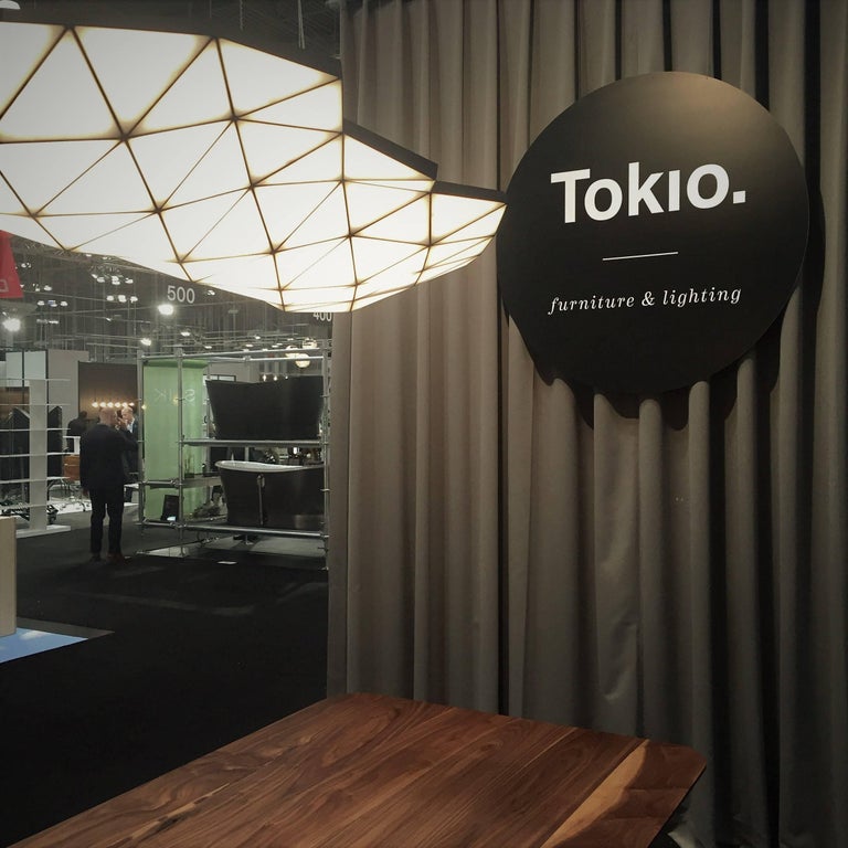 Modern Carbon Claro Table with Walnut Top and thin Carbon Fiber Legs by Tokio. For Sale at