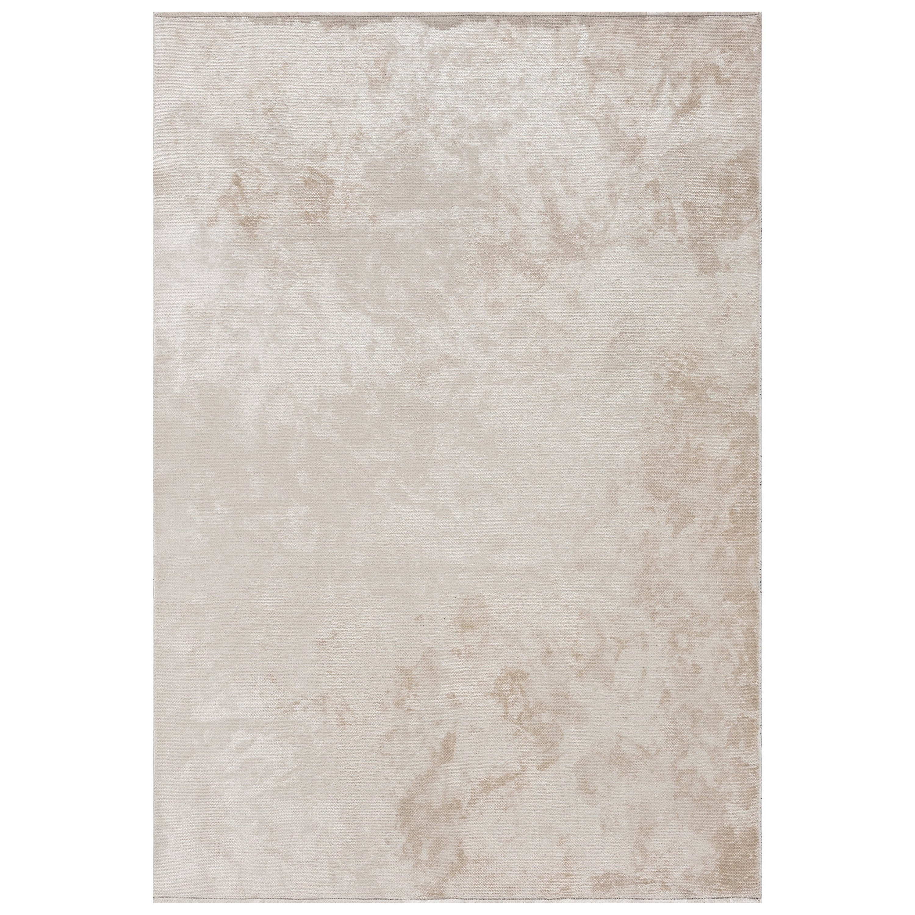 Tappeto di lusso Modern Color Crema Avorio a tinta unita con frangia opzionale