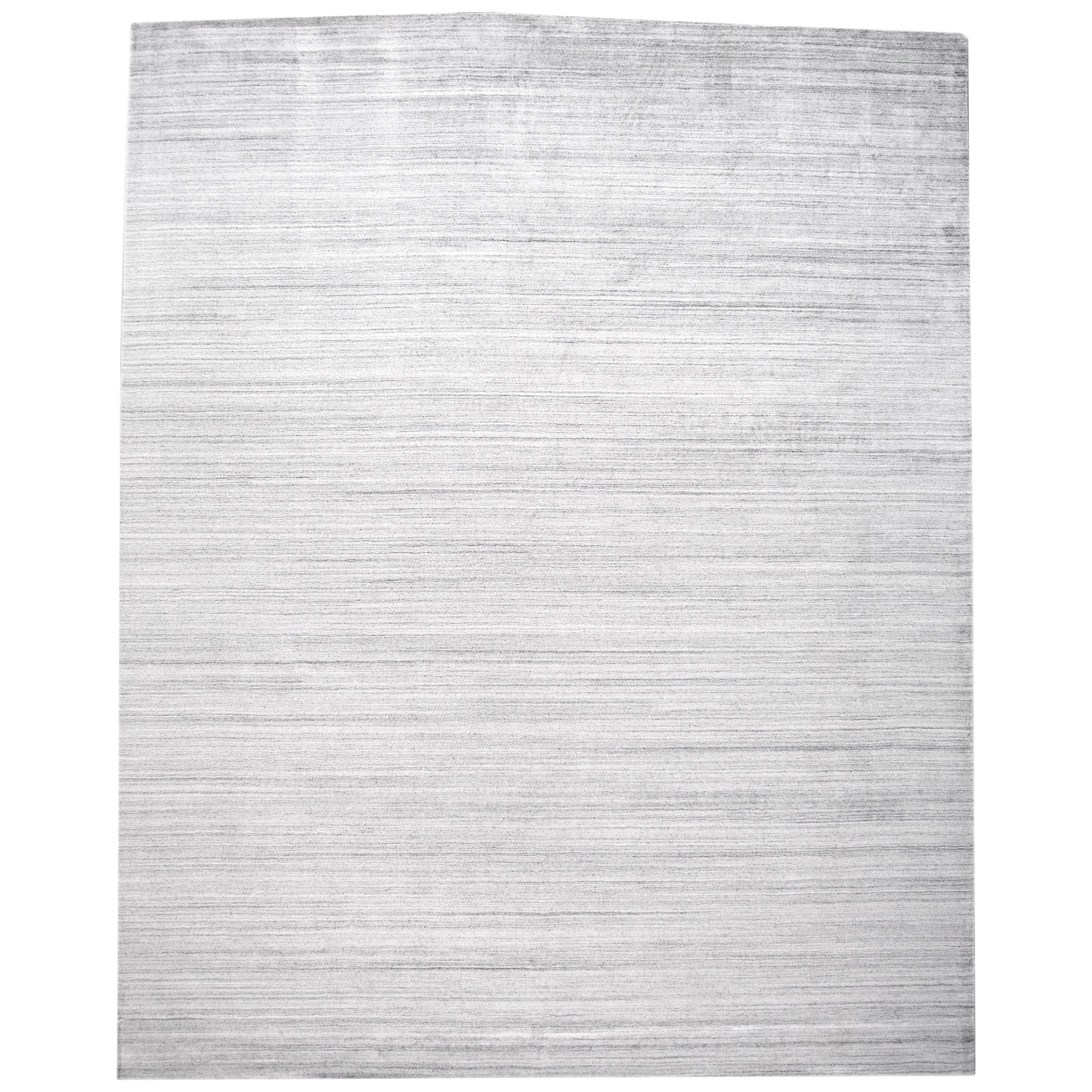 Modern Solid Gray Transitional Rug For Sale