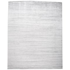 Modern Solid Gray Transitional Rug