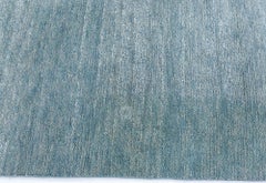 Modern Solid Light Blue Handmade Runner "Marea" by Doris Leslie Blau