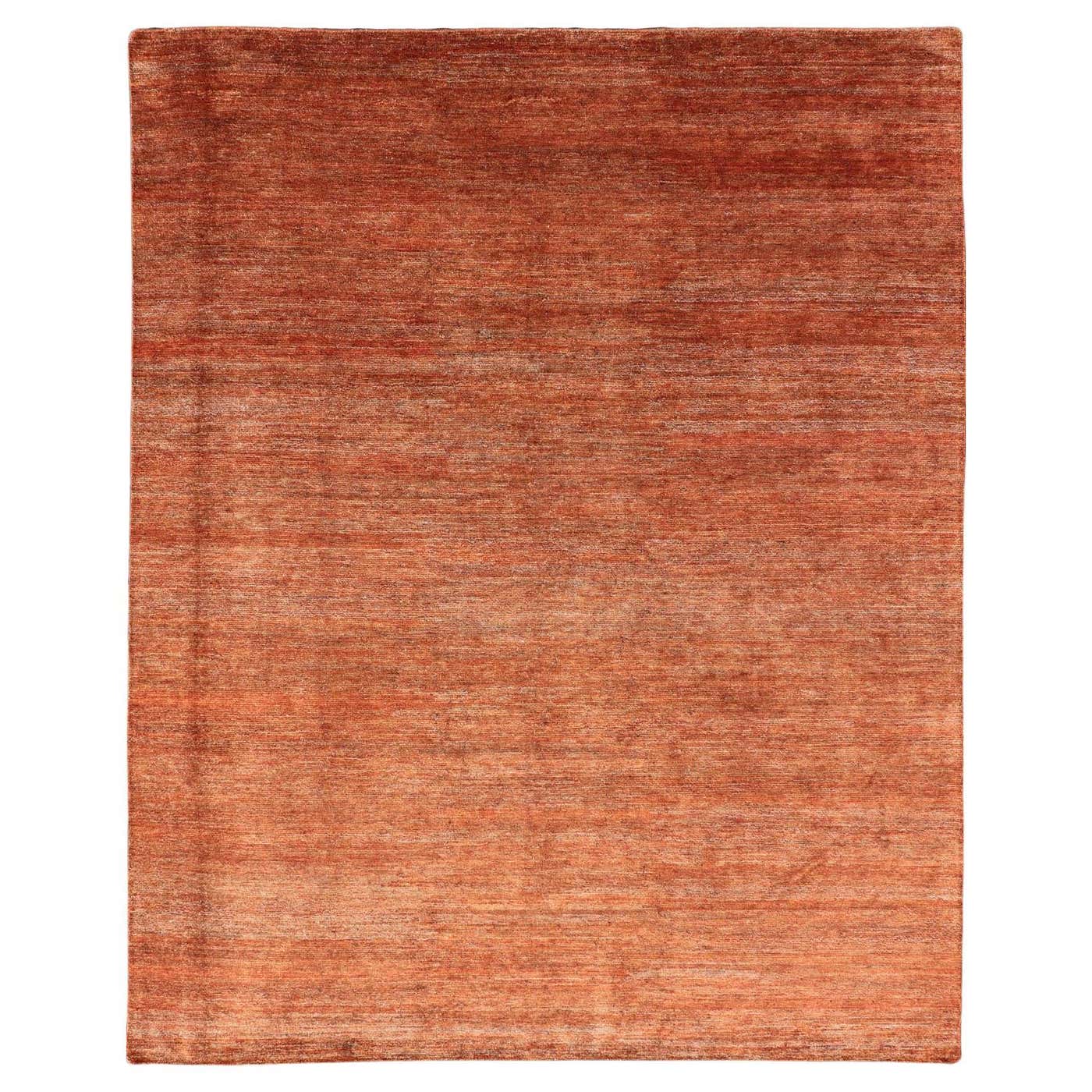 Scorched Rug Modern Solid Rug in Warm Burnt Orange Tones 9'5 x 12'2 For Sale at 1stDibs