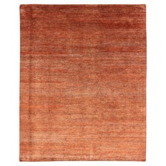 Alfombra Sólida Moderna en Cálidos Tonos Naranja Quemado 9'5 x 12'2