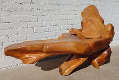 Modern Solid Teak Root Table/Bench