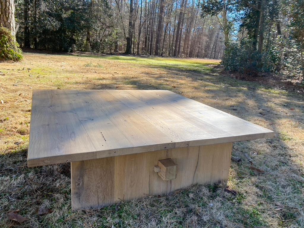 Modern Solid White Oak Center Table by Fortunata Design In Excellent Condition For Sale In Montgomery, AL