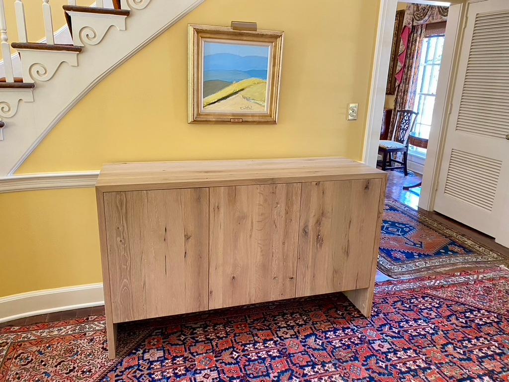 Modern Solid White Oak Console Table by Fortunata Design In Excellent Condition For Sale In Montgomery, AL