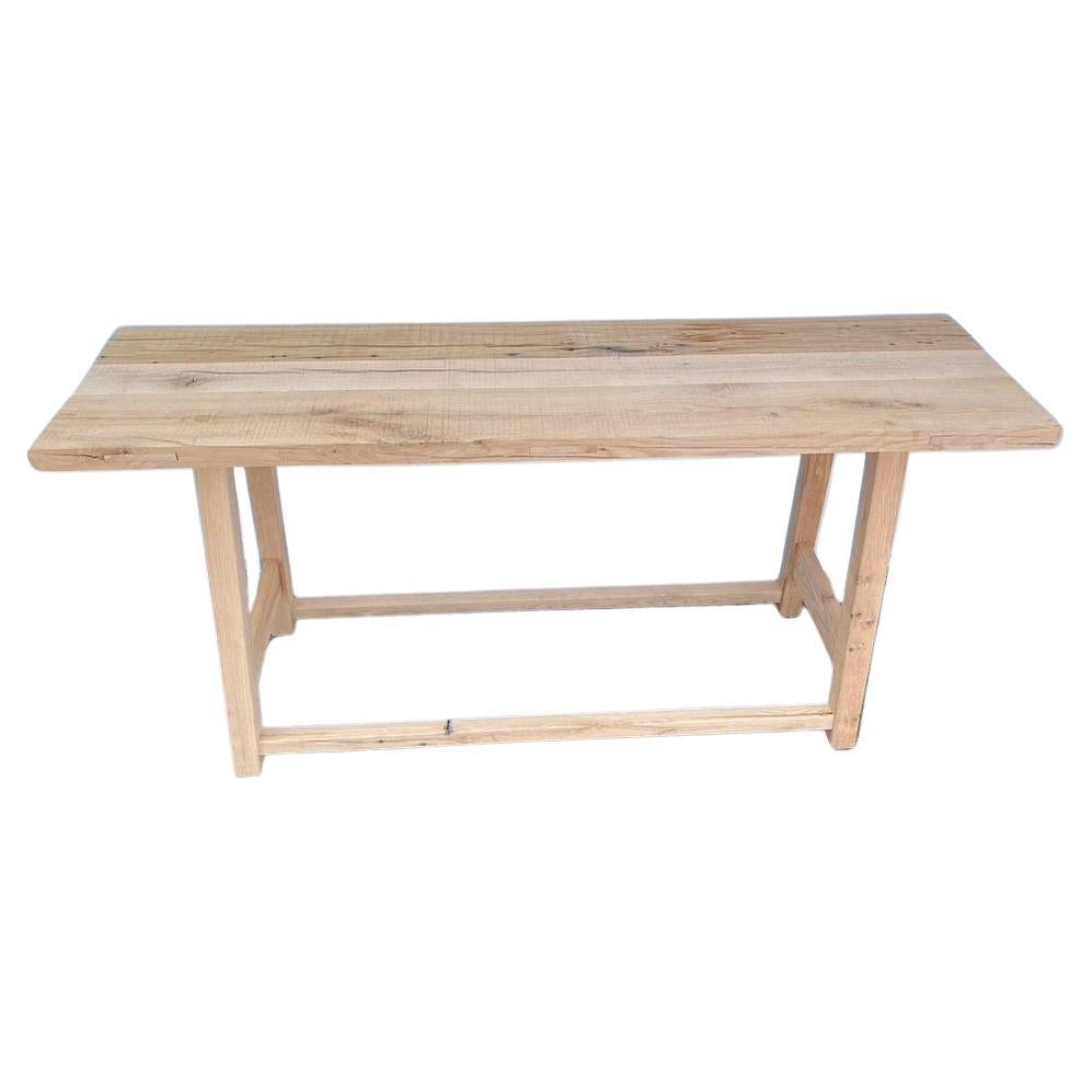 Modern Solid White Oak Console Table by Fortunata Design