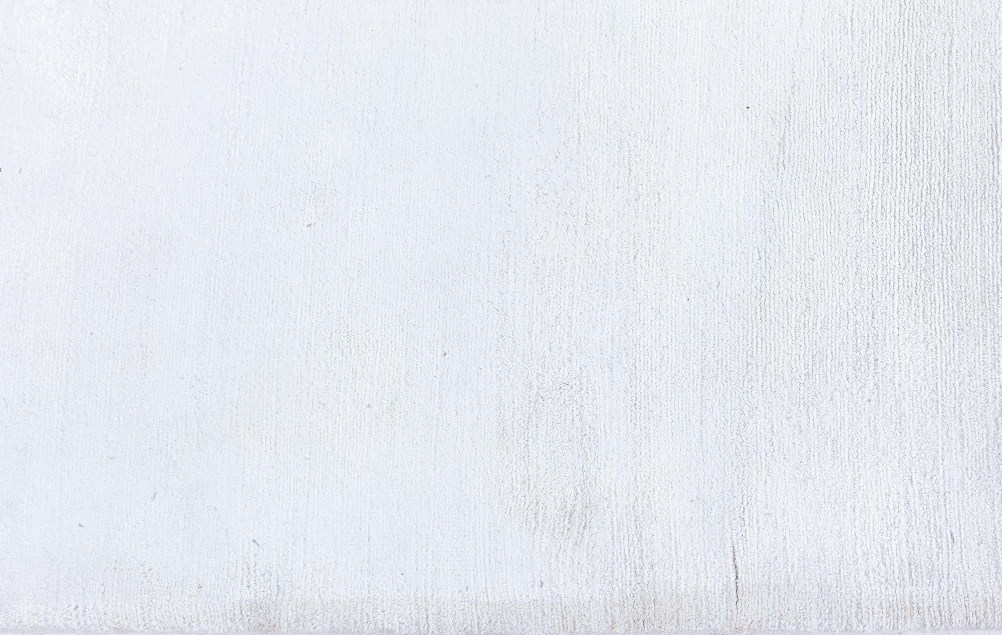 Hand-Woven Modern Solid White Silk Rug by Doris Leslie Blau For Sale
