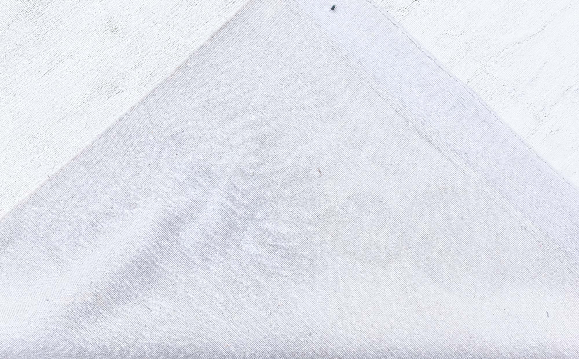 Contemporary Modern Solid White Silk Rug by Doris Leslie Blau For Sale
