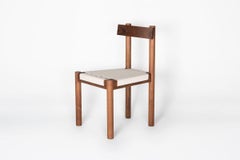Modern Solid Wood Chair with Hand-Woven Seat
