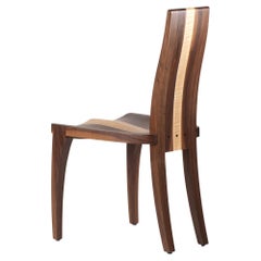 Modern Solid Wood Dining Chair – Handmade Midcentury Style Seating in Walnut
