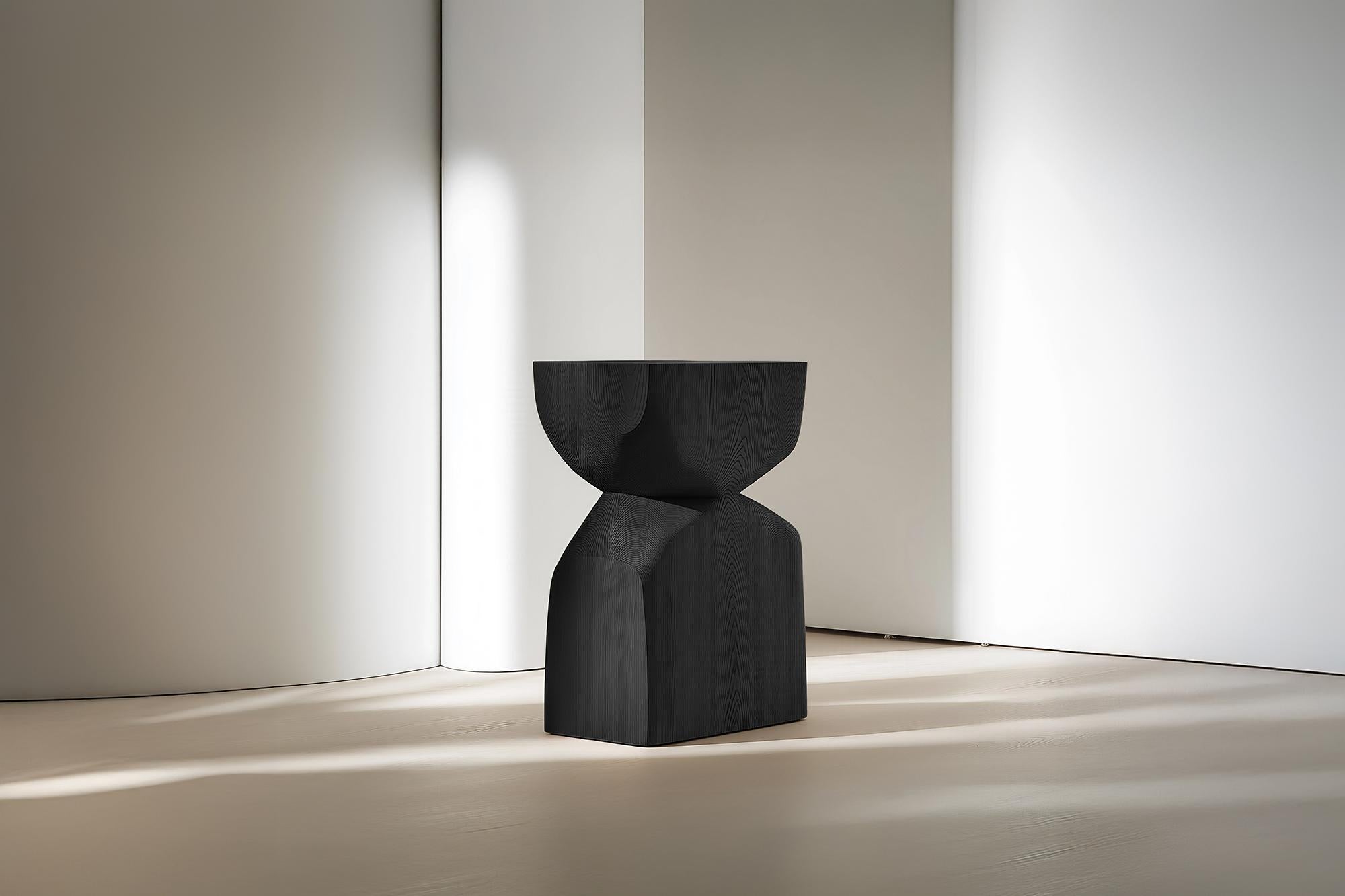 Mexicain Table de nuit moderne en bois massif Socle No86, Joel Escalona Design en vente