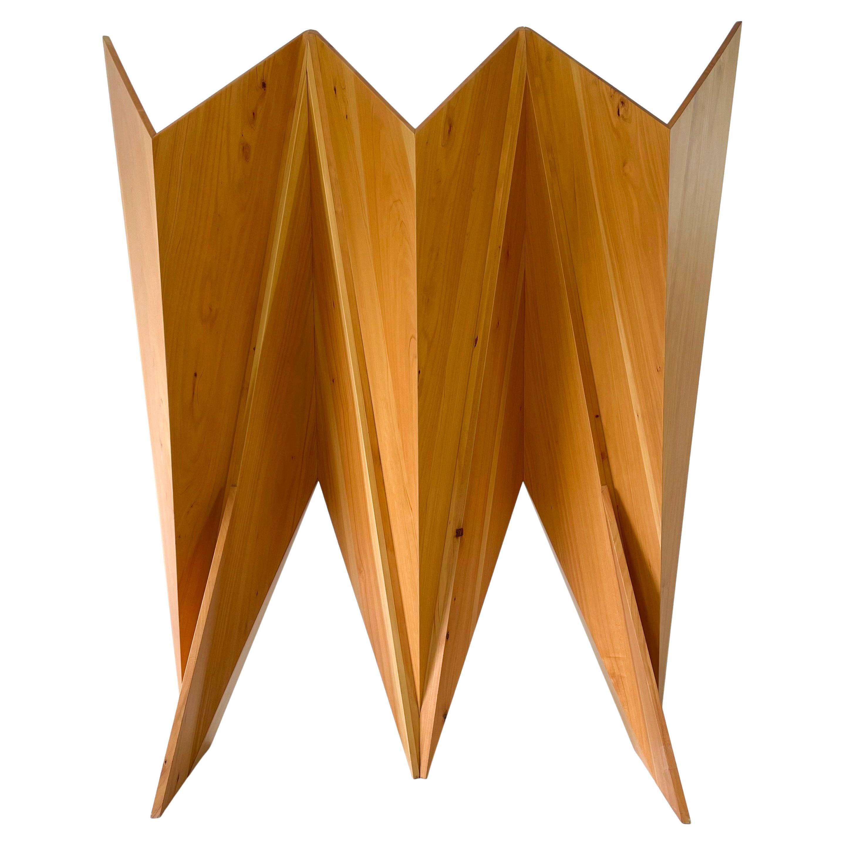 Modern Wood Sculpture Wall Screen / Room Divider by Pierre Sarkis 
