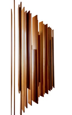 Modern Wood Sculpture Wall Screen / Room Divider by Pierre Sarkis