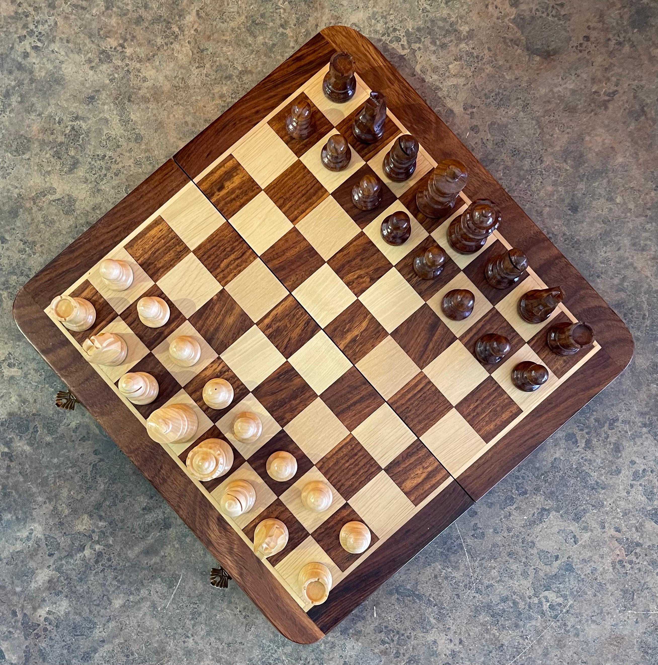 Modern Solid Wood Travel Chess Set by Dal Negro 2