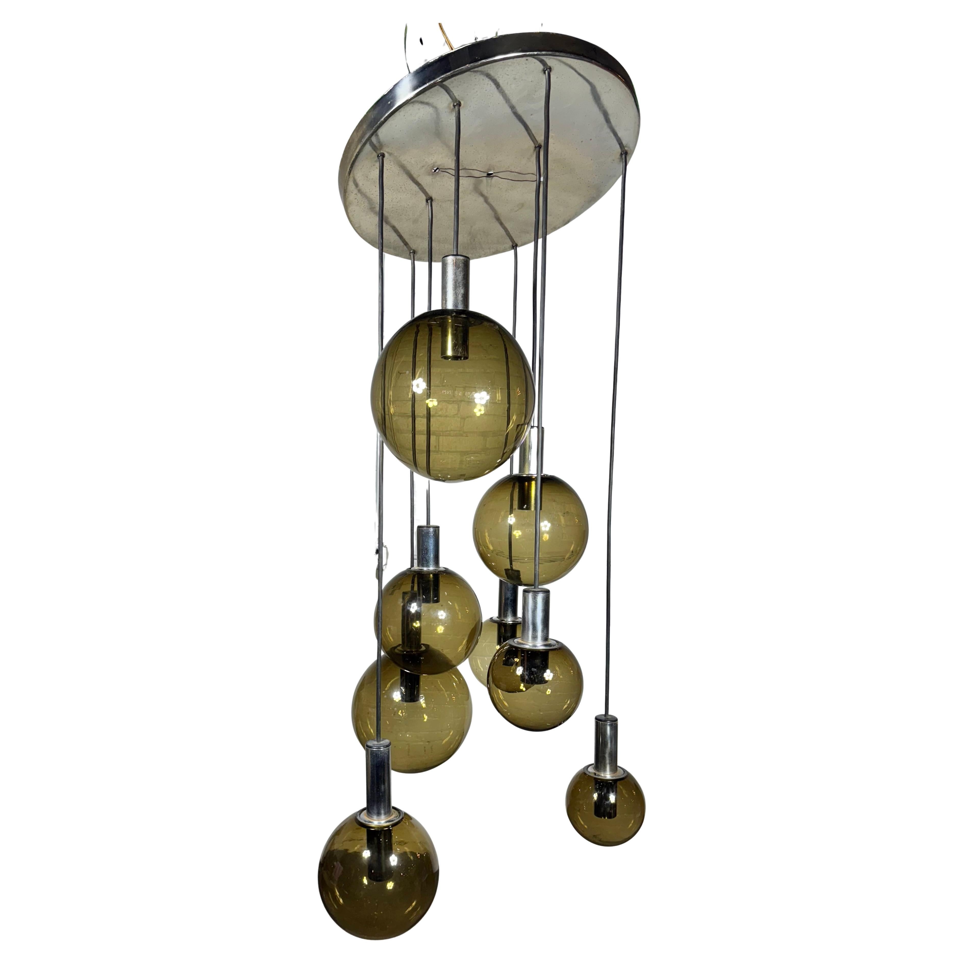 Modern / Space age  Chandelier or Pendant "Cascade Maxi-Globe" by RAAK Amsterdam