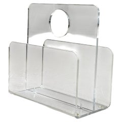 Porte-revues et journaux en acrylique transparent, au style « espace » moderne