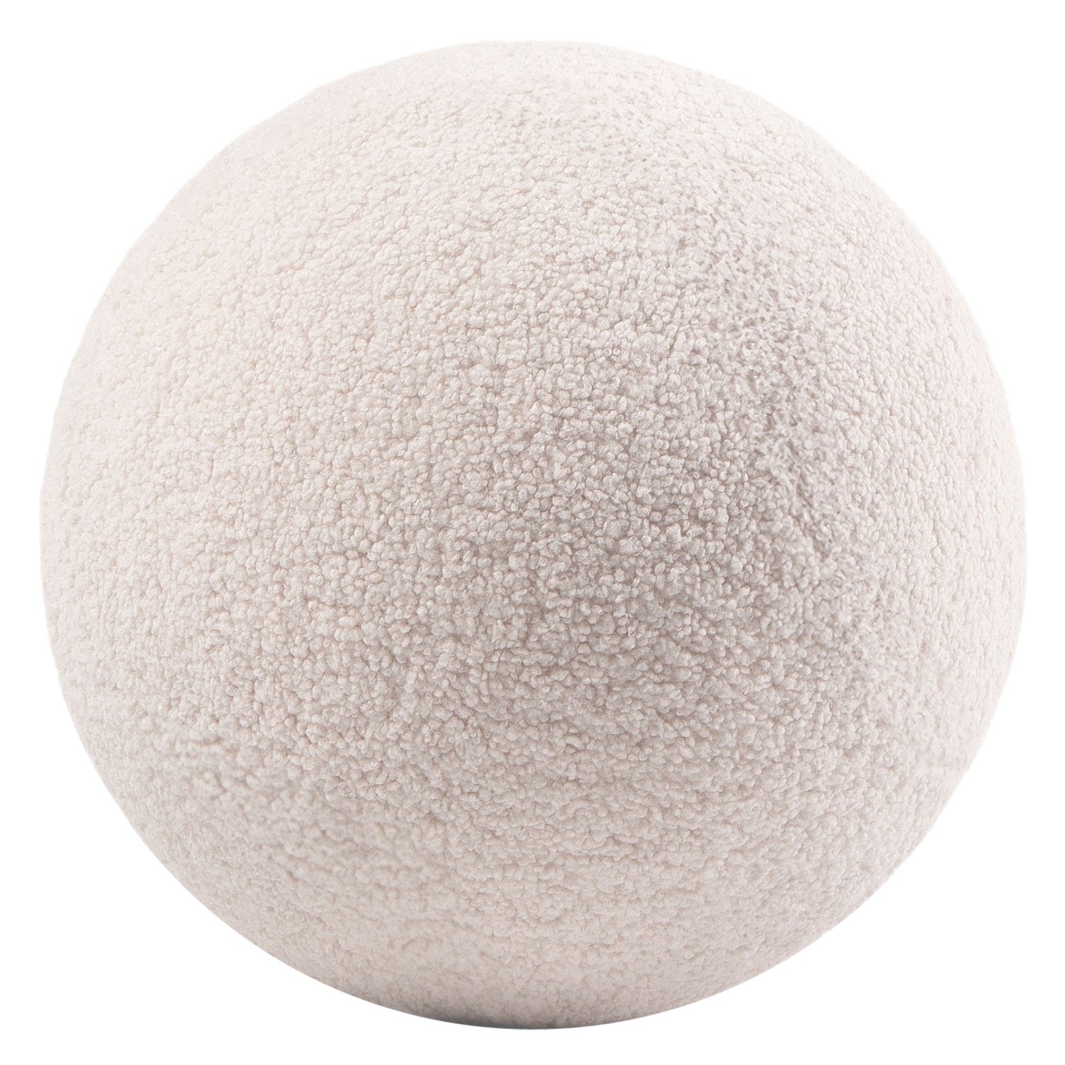 Modern Spheric Ottoman 50cm in Faux Sheepskin by NOOM