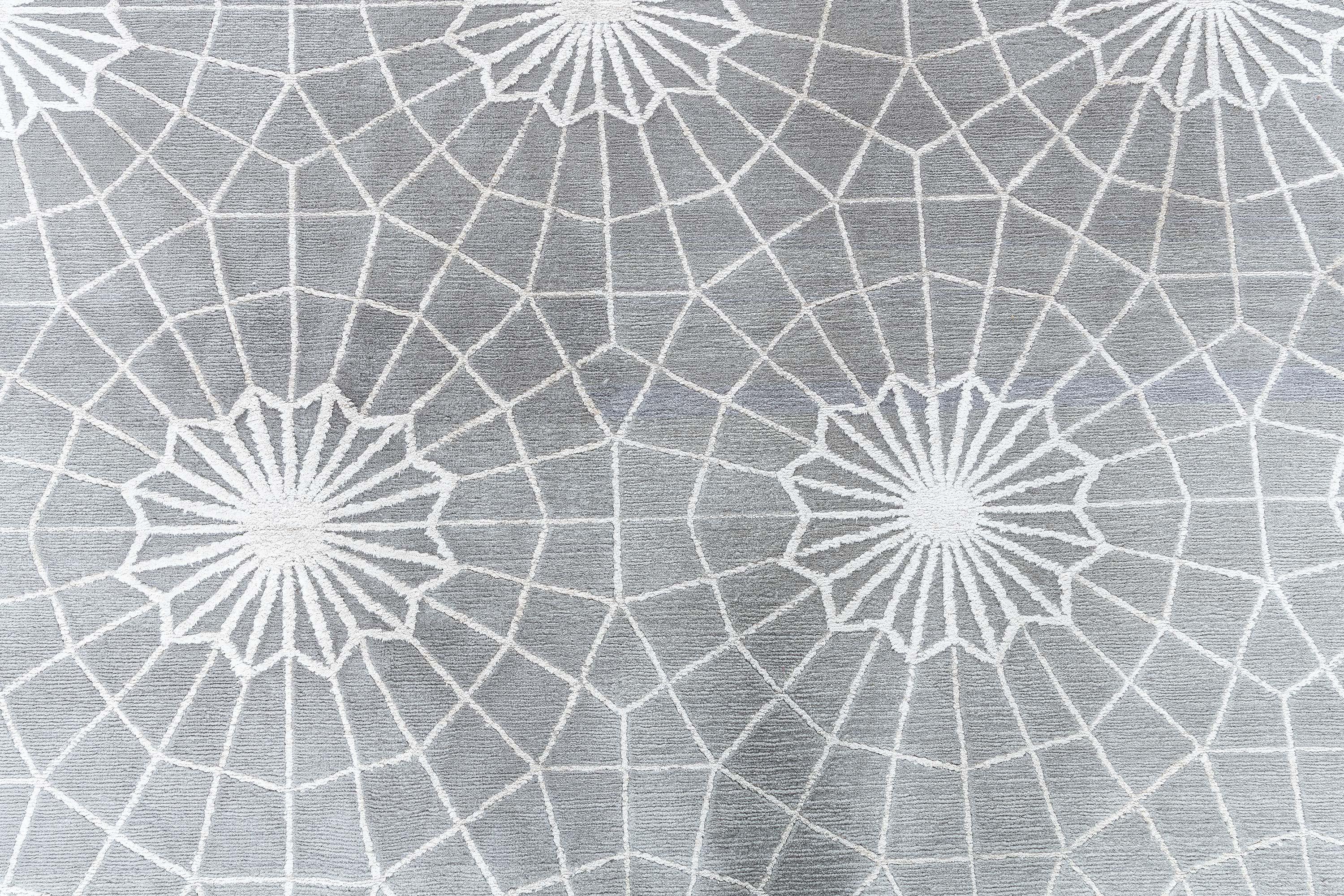 Wool Modern Spider Web Rug by Doris Leslie Blau For Sale