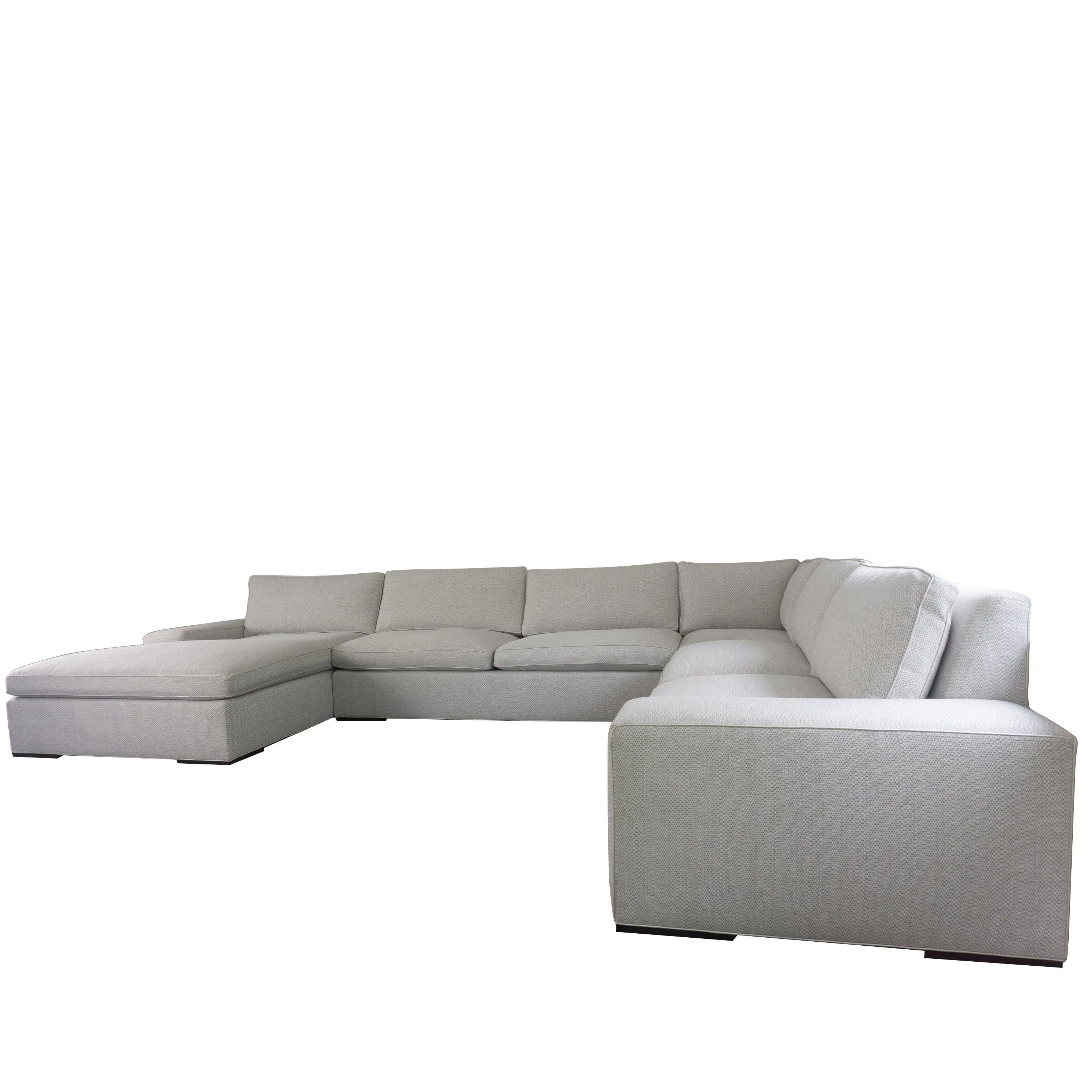 Modernes Quadratarm-Sofa mit Chaiselongue (amerikanisch) im Angebot