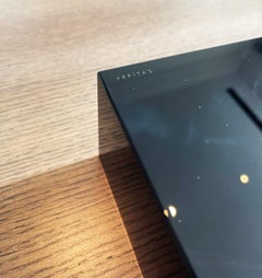 Trinket-Schale aus schwarzem Kristallglas, Ablageschale von Veritas Home, USA