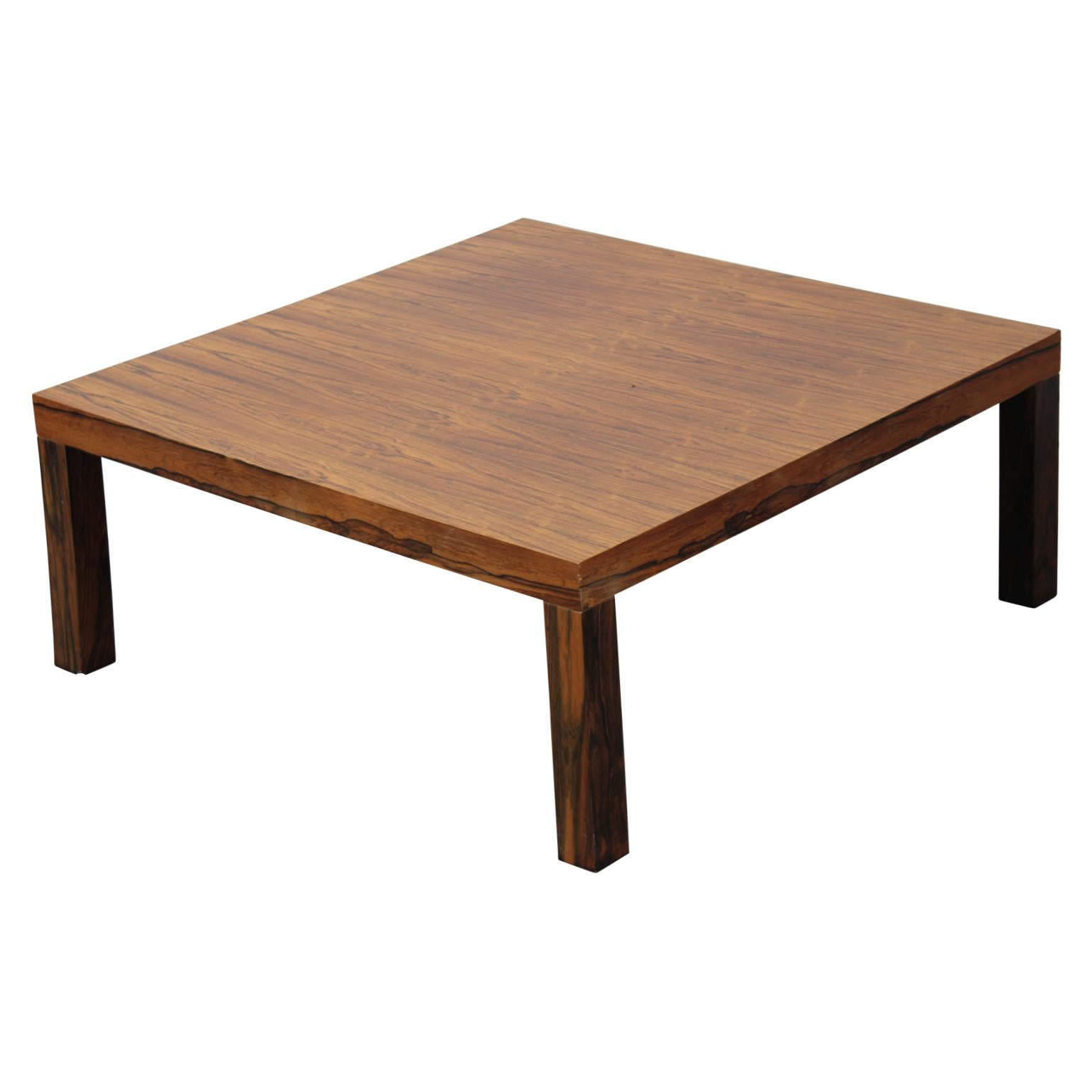 American Modern Square Danish Rosewood Coffee Table