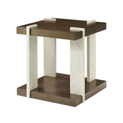 Modern Square Dark End Table