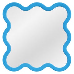 Modern Square Designer Mirror with Sculptural Wavy Frame – Hvyli by oitoproducts