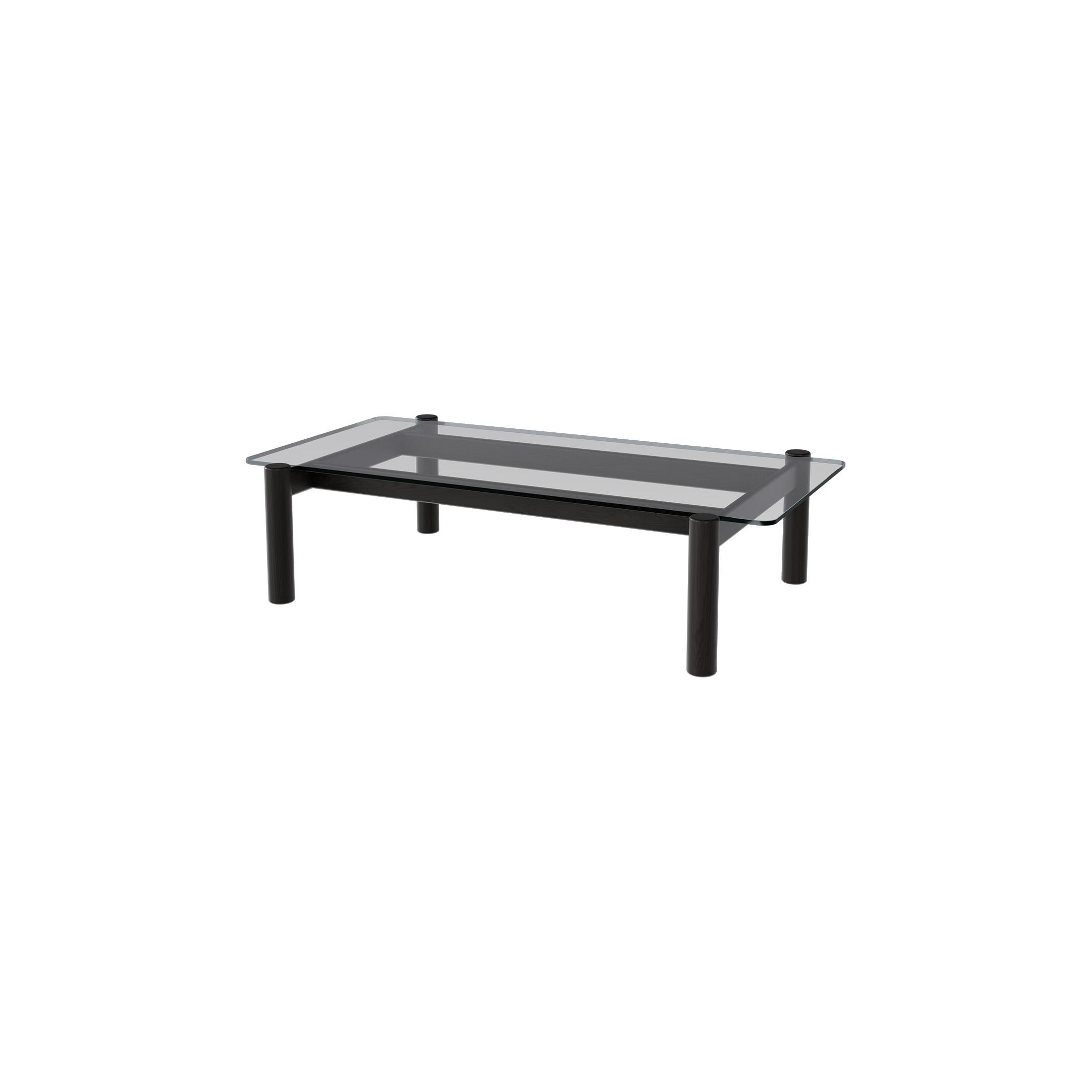 Moderne Modern Square Glass Coffee Table en vente