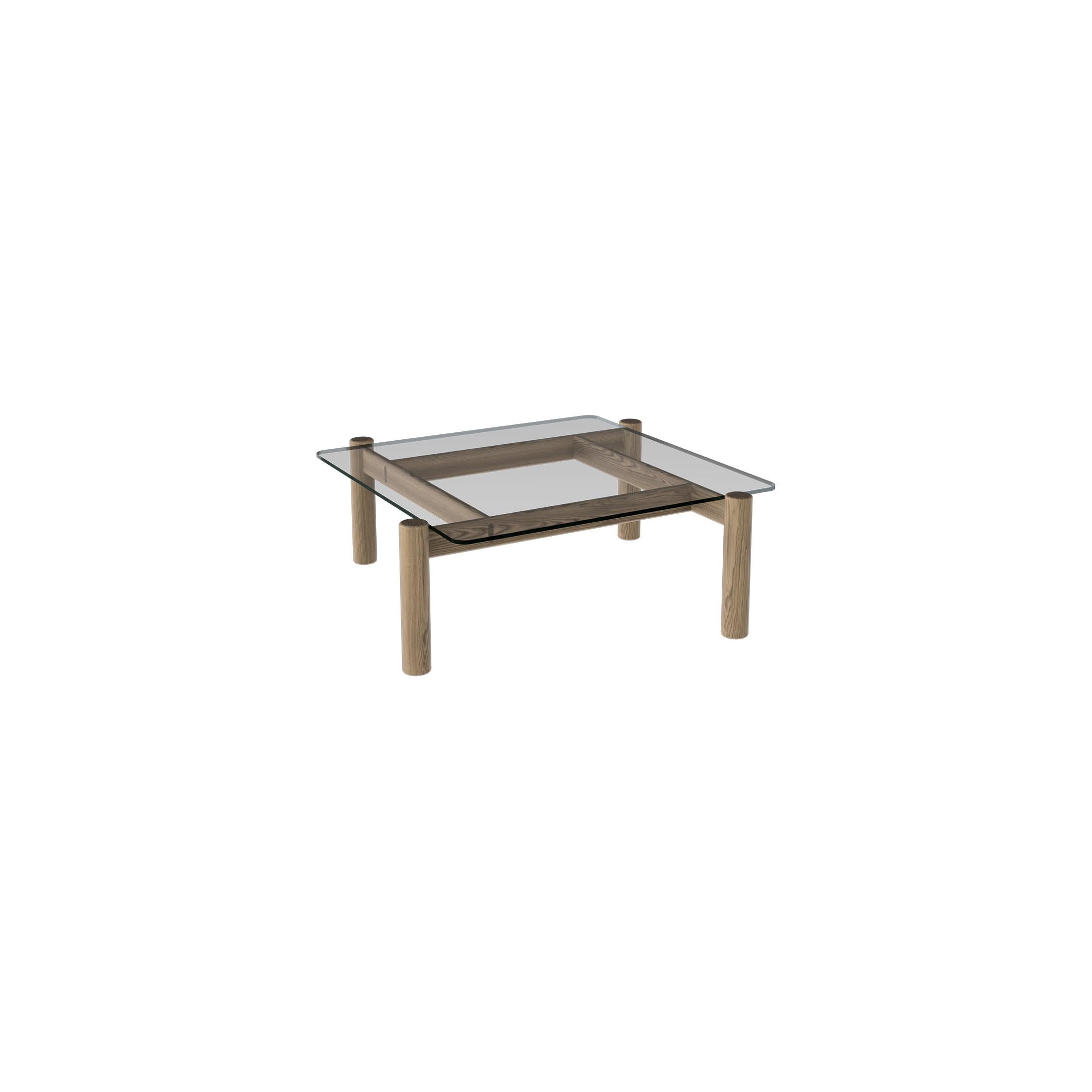 Modern Square Glass Coffee Table In New Condition For Sale In Nyack, NY