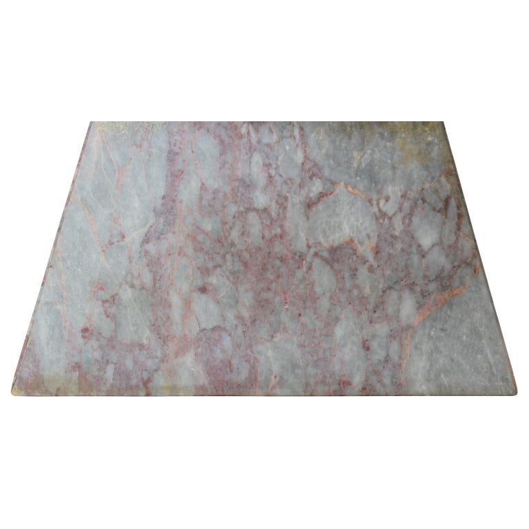 Modern Square Italian Marble Coffee Table with a Pyramid Base at 1stDibs