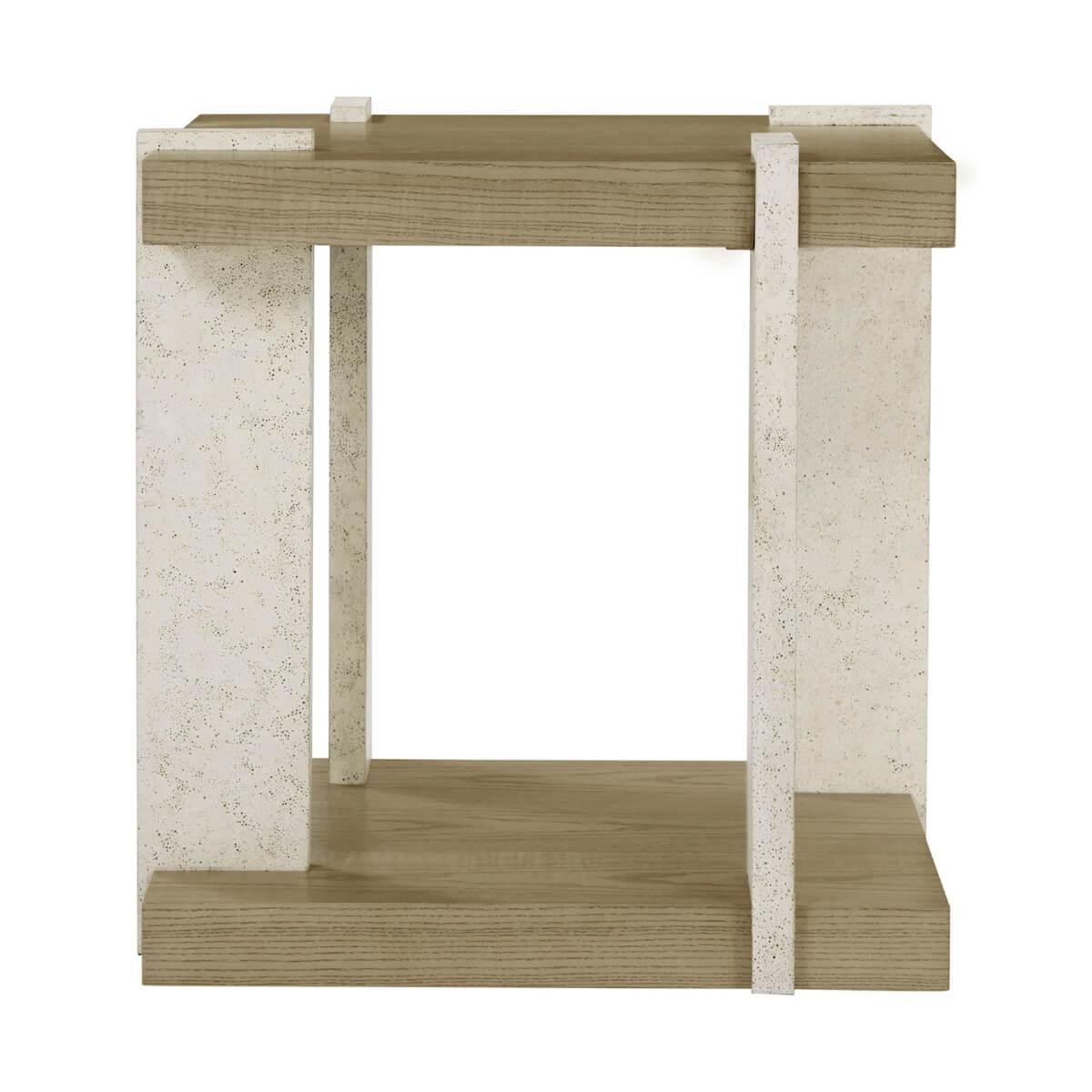 Vietnamese Modern Square Light End Table
