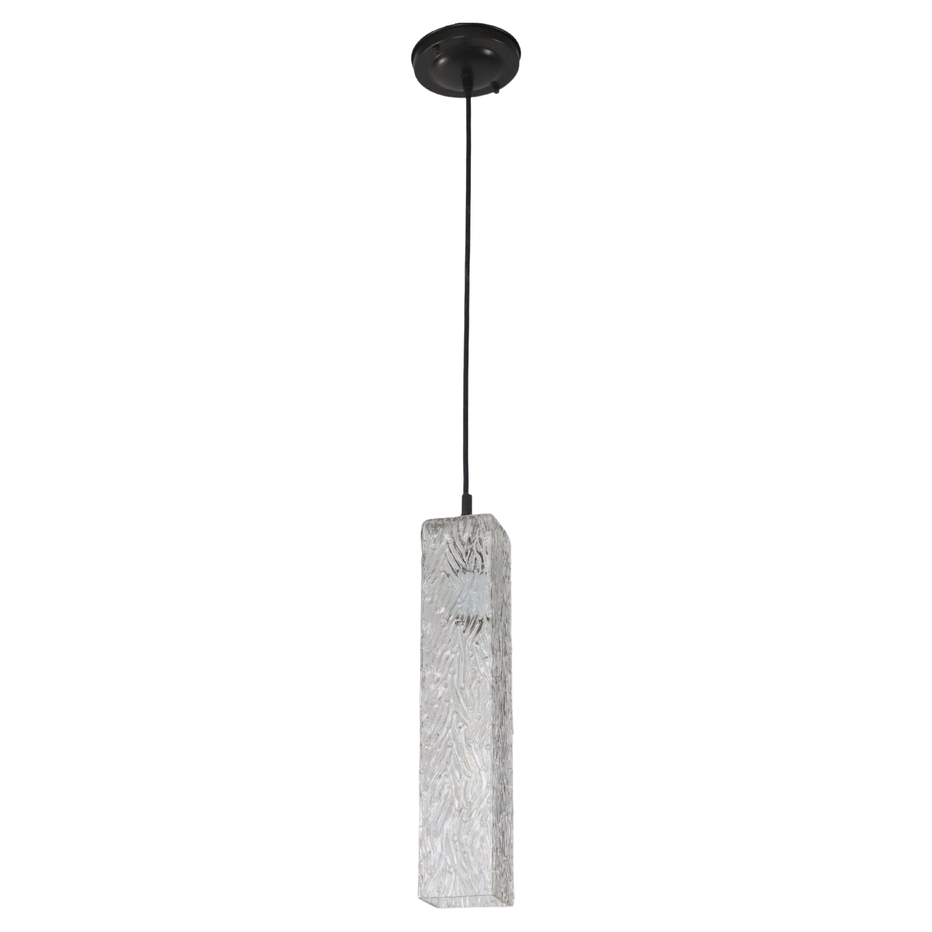 Modern Square Murano Wave Glass Pendant Light