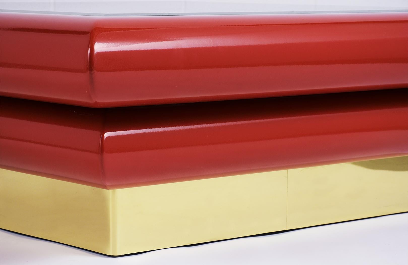 Modern Square TwoTier Mirrored Coffee Table at 1stDibs square